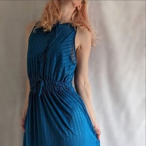 Undercover Wear Blue Shiny Maxi Dredd with Bow Ties